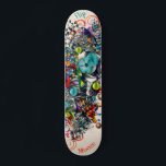 Cubierta floral de graffiti para skateboard<br><div class="desc">Haga de este Graffiti Floral Deck para Skateboard su propio texto. Para acceder a las herramientas de edición avanzadas, vaya a "Personalizar esta plantilla" y haga clic en "Detalles", desplácese hacia abajo y presione el enlace "clic para más personalizares". Ideal para cualquier ocasión, como cumpleaños o graduación, para patinadores al...</div>