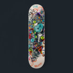 Cubierta floral de graffiti para skateboard<br><div class="desc">Haga de este Graffiti Floral Deck para Skateboard su propio texto. Para acceder a las herramientas de edición avanzadas, vaya a "Personalizar esta plantilla" y haga clic en "Detalles", desplácese hacia abajo y presione el enlace "clic para más personalizares". Ideal para cualquier ocasión, como cumpleaños o graduación, para patinadores al...</div>