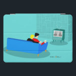Cubierta inteligente Retro Gay Pareja Mirando TV i<br><div class="desc">¡Este diseño televisivo de la Pareja Gay Retro es simplemente fabuloso! El estilo de los años 60, con un diseño de arte minimalista, cuenta con el respaldo de una pareja acogedora y su programa favorito de televisión en blanco y negro. La sala, elegante, turquesa y verde azulada, destaca por su...</div>