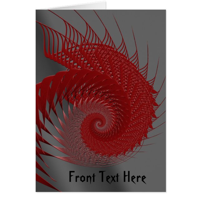 Cubierta mecánica. Arte digital rojo y gris. (Frente)