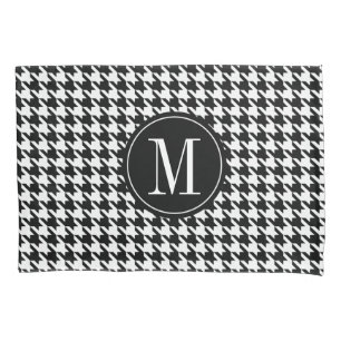 Cubierta monogramada de almohada de patrón de hou