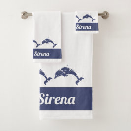 Cubierta náutica de delfines azul y blanco