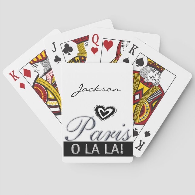 Cubierta para cartas de juego de Black Heart Franc (Reverso)