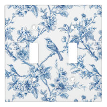Elegante Chinoisería Floral Azul