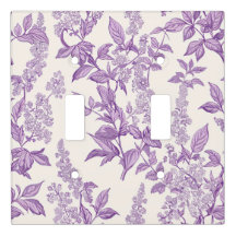 Elegante Chinoisería Floral Lila Ligero