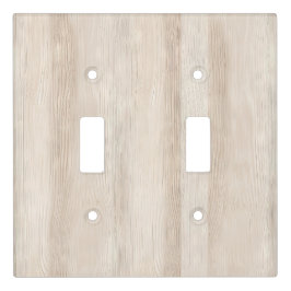 Cubierta Para Interruptor Faux Rustic Cream White Wood