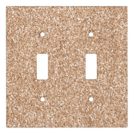 Cubierta Para Interruptor Glitz Purpurina de Rubor de Peach Rosa Gold     