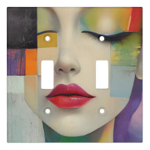 Retrato en el surrealismo de bloques de color