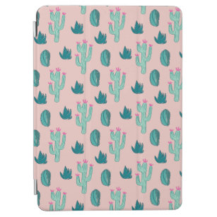Cubierta Para iPad Air Modelo lindo del cactus del rosa y del verde