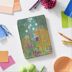 Cubierta Para iPad Air Paisaje de los Jardín de Flores Gustav Klimt