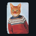 Cubierta Para iPad Mini Gato en suéter de esquí<br><div class="desc">Entretenimiento y ocio</div>
