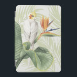 Cubierta Para iPad Mini Hojas de paleta con pájaro blanco<br><div class="desc">"Avian Paradise II" por Grace Popp. Hojas De Palma Con Pájaro Tropical Blanco. | 157016GG</div>