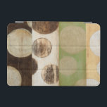 Cubierta Para iPad Mini Panel de madera de tono de la Tierra pintado con c<br><div class="desc">Creada por Norman Wyatt, Jr., esta pintura se hizo utilizando el proceso francés conocido como Giclee para rociar gotas de tinta sobre un lienzo. Perderse en los círculos concéntricos, la fusión de los colores del tono de la tierra a través de la pintura, o la apariencia del panel de madera...</div>