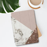 Cubierta Para iPad Mini Rosa de oro de mármol moderno Purpurina<br><div class="desc">Solo agrega tus iniciales. Tenga en cuenta que este es un efecto impreso - no se dañaron animales rosados,  purpurinas o criaturas de mármol en proceso de fabricación.</div>