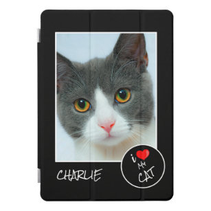 Cubierta Para iPad Pro Amo a mi gato, foto Personalizado - Amantes de la 
