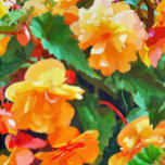 CUBIERTA PARA iPad PRO BEGONIA FLOWERS<br><div class="desc">A pretty watercolor of yellow and pink begonias.</div>
