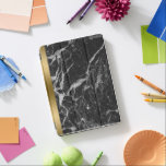 Cubierta Para iPad Pro Black Faux Marble Gold Accent<br><div class="desc">La textura de mármol negro y gris de Guay con acento dorado.</div>