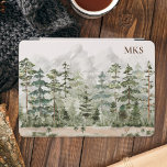 Cubierta Para iPad Pro Bosque acuático verde de pino en la montaña<br><div class="desc">Eleva tu iPad con nuestro bosque acuático de pino verde sobre cubierta de montaña - una aventura salvaje capturada en acuarela para los amantes de la naturaleza.</div>