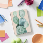 Cubierta Para iPad Pro Cactus on Coral<br><div class="desc">"Cactus on Coral II" por Grace Popp. Presenta un cactus con un fondo suave.</div>