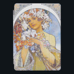 Cubierta Para iPad Pro CASO IPAD - Alphonse Mucha - Vintage 1897 - Flores<br><div class="desc">Este funda presenta una imagen vintage de 1897 del artista Alphonse Mucha. Disponible para otros modelos de iPad. personalizar/personalización agregando texto personalizado en la fuente que elija,  o una imagen adicional o un logotipo. Hace un buen regalo.</div>