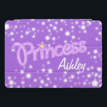 Cubierta Para iPad Pro Chicas de nombre gráfico estrella de la princesa p<br><div class="desc">Mantén tu dispositivo de princesas protegido de arañazos y fácil de identificar con esta princesa gráfica llamada cubierta de identificación. Personalizar con tu nombre,  actualmente dice la princesa Ashley. Diseño único por www.mylittleeden.com</div>