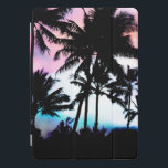 Cubierta Para iPad Pro Cielo azul de la puesta del sol del verano del<br><div class="desc">Stylize su dispositivo electrónico, si eso es una caja del teléfono, envuelven, cubren, u otro accesorio del dispositivo, con este diseño elegante. Ofrece un cielo tropical rosado y azul moderno artístico y palmeras negras, la impresión de la puesta del sol del verano que añadirá un personalizado y un instinto personalizado...</div>