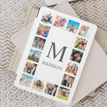 Cubierta Para iPad Pro Collage de fotos familiar personalizado blanco per<br><div class="desc">Crea tu propio collage personalizado de 16 fotos,  fondo blanco de portada inteligente ipad. La tapa inteligente de ipad también incluye su monograma. Añade tus fotos,  diseños o obras de arte favoritas para crear algo realmente único.</div>