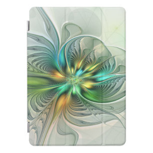 Cubierta Para iPad Pro Colorida Fantasía Moderna Abstracto Flor Fractal