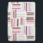 Cubierta Para iPad Pro Coloridas brotes de pincel personalizados<br><div class="desc">Patrón abstracto divertido de pinceladas coloridas de pincel. Personalízalo con su nombre o monograma.</div>