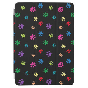 Cubierta De iPad Air Coloridas pinturas de animales en negro