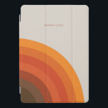 Cubierta Para iPad Pro Coloridas rayas retro Naranja Golden Brown de los<br><div class="desc">Esta cubierta para iPad de Diseño de Vintage presenta un diseño gráfico inspirado de los años 70 en tonos naranja,  rojo y marrón. Esta cubierta para iPad inspirada en Retro puede ser personalizada con su nombre o texto de elección.</div>