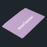 Cubierta Para iPad Pro Cute Lavanda Color sólido púrpura Nombre personali<br><div class="desc">Cubierta para iPad Pro de color sólido púrpura de lavanda</div>