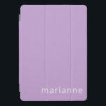 Cubierta Para iPad Pro Cute Lilac color púrpura color sólido nombre perso<br><div class="desc">Cubierta del iPad Pro de color sólido púrpura lila suave</div>