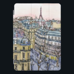 Cubierta Para iPad Pro Destinos | acuarela Torre Eiffel y París<br><div class="desc">Una pintoresca acuarela y diseño de tinta creados por la talentosa Melissa Wang. Este ilustracion representa un paisaje urbano de la ciudad de París, con la icónica Torre Eiffel en alto en la parte superior de la pieza que domina la ciudad. Este ícono cultural suele ser representado frente y centro...</div>