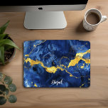 Cubierta Para iPad Pro Diseño De Mármol Azul Y Oro Personalizado,<br><div class="desc">Bonita Tapa Personalizada De Diseño De Textura De Marble Azul Y Oro De Lujo Para iPad Pro</div>