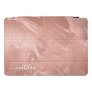 Cubierta Para iPad Pro Elegante estilo moderno de mármol rosa de cobre do