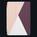 Cubierta Para iPad Pro Elegante se ruborizan el rosa y los triángulos<br><div class="desc">El diseño minimalista y moderno que representa se ruboriza bloque del rosa,  del blanco y del color de Borgoña.</div>
