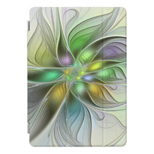 Cubierta Para iPad Pro Flor de fantasía colorida Resumen moderno Fractal
