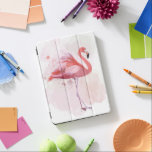 Cubierta Para iPad Pro Fluffy Flamingo<br><div class="desc">"Fluffy Flamingo" de Fab Funky.  Presenta un único flamenco en forma de acuarela.</div>