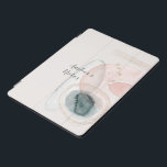 Cubierta Para iPad Pro Formas de oro rosado abstractas de moda personaliz<br><div class="desc">El diseño presenta un moderno arco iris abstracto y otras formas en rosa,  oro y verde verde azulado. Personalizar fácilmente su nombre de elección. Una idea de regalo muy femenina para cualquier ocasión.</div>