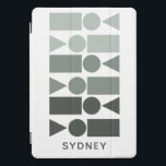 Cubierta Para iPad Pro Formas geométricas de color gris naranja Personali<br><div class="desc">Añade un toque moderno a tu equipo con esta cubierta personalizada del iPad, con un diseño geométrico elegante en elegantes tonos grises. Personalizada con el nombre de "Sydney", esta portada ofrece un aspecto único y contemporáneo, elegante y funcional. Las formas audaces y la paleta de colores minimalistas lo convierten en...</div>