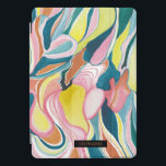 Cubierta Para iPad Pro Formas orgánicas acuarela Resumen de arte<br><div class="desc">Proteja su iPad con este único funda de arte acuático. Este diseño presenta un bonito cuadro abstracto de acuarela pintado a mano. Puede personalizar el texto con su nombre. ©2020 Eun Mi Kim</div>