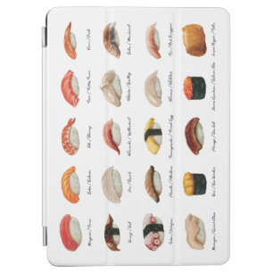 Cubierta De iPad Air Gráfico de sushi de color de agua