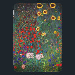 Cubierta Para iPad Pro Gustav Klimt Flower Garden<br><div class="desc">Portada del iPad con la pintura al óleo de Gustav Klimt en el jardín de la granja con girasoles (1907). Un bonito jardín de girasoles y exquisitos flores azules,  rojas,  violetas,  rosas y blancas. Un gran regalo para los amantes del arte Art Nouveau y austriaco.</div>