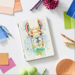 Cubierta Para iPad Pro Hifi Llama - Retrato<br><div class="desc">Hifi Llama I de Jennifer Goldberger. Presenta el retrato de una llama en un estilo acuarela vívido.</div>
