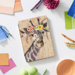 Cubierta Para iPad Pro Klimt Giraffe | Corona De Flores<br><div class="desc">Esta imagen muestra una jirafa dulce adornada con una corona de flores | Por Victoria Borges. ID de la imagen: 128245GG</div>