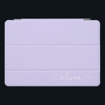 Cubierta Para iPad Pro Lavender Purple Modern Script Girly Monograma Nomb<br><div class="desc">Lavender Purple Simple Script Monograma Nombre Laptop Funda. Esto hace que el dulce perfecto cumpleaños 16,  boda,  ducha de novia,  aniversario,  ducha de bebé o fiesta de soltera sea regalo para alguien que ama el lujo glam y los estilos de moda.</div>