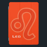 Cubierta Para iPad Pro León gráfico de fuego zodiac naranja brillante roj<br><div class="desc">León de fuego zodiaco funda de astrología griega con el símbolo Leo en brillantes tonos naranjas rojos. Para los nacidos entre el 22 de julio y el 22 de agosto. Diseñado exclusivamente por www.mylittleeden.com</div>