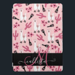 Cubierta Para iPad Pro Llama blanca rosada adorable Maraca Cactus Floral<br><div class="desc">Este lindo y divertido patrón es perfecto para la mujer o chica de moda. Ilustraciones hechos a mano de llamas rosadas, blancas y negras, maracas estampadas, cactus y flores sobre un simple fondo rosado. ¡Es adorable, divertido, lúdico, único y genial! ***NOTA DE DISEÑO IMPORTANTE: Para cualquier solicitud de diseño personalizado,...</div>