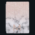 Cubierta Para iPad Pro Marble Ombre Purpurina de oro Rosa espumoso<br><div class="desc">Este elegante y ondulado patrón es perfecto para la mujer moderna. Se trata de un purpurina dorado rosa fino impreso en forma de imitación sobre un negro y con un patrón de mármol en un gradiente oscuro. Está de moda, fresca, moda, de lujo y de diseño. ***NOTA IMPORTANTE DE DISEÑO:...</div>